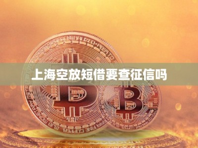 上海空放短借要查征信吗